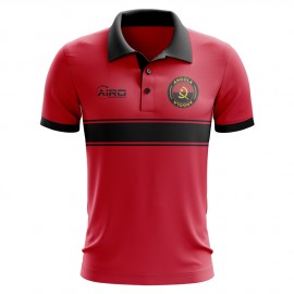 Angola Concept Stripe Polo Shirt (Red)