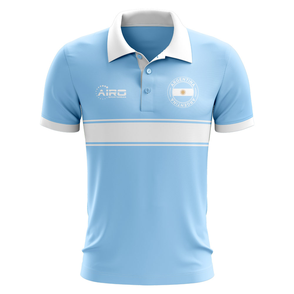 Argentina Concept Stripe Polo Shirt (Sky) - Kids