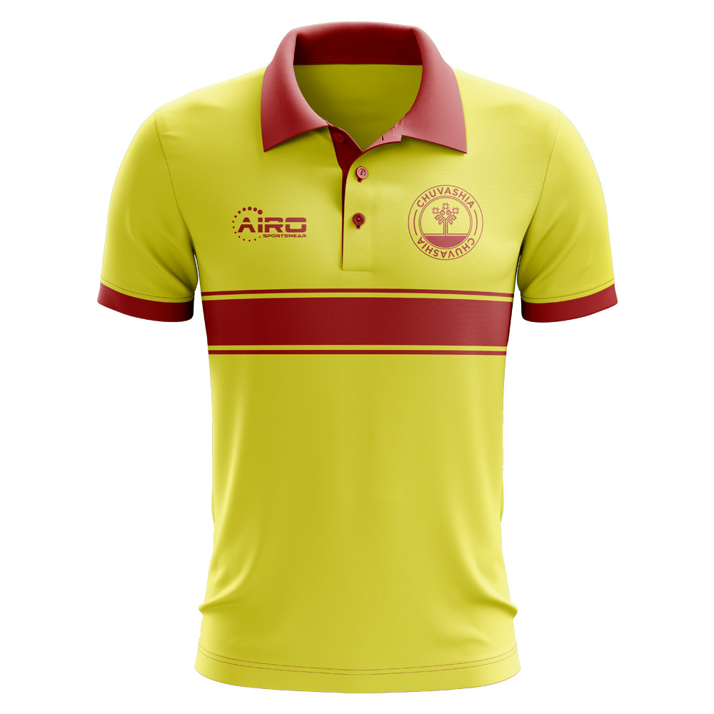 Chuvashia Concept Stripe Polo Shirt (Yellow) - Kids