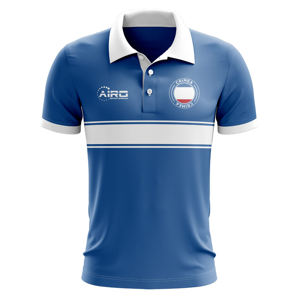 Crimea Concept Stripe Polo Shirt (Blue)