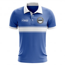 Estonia Concept Stripe Polo Shirt (Blue)