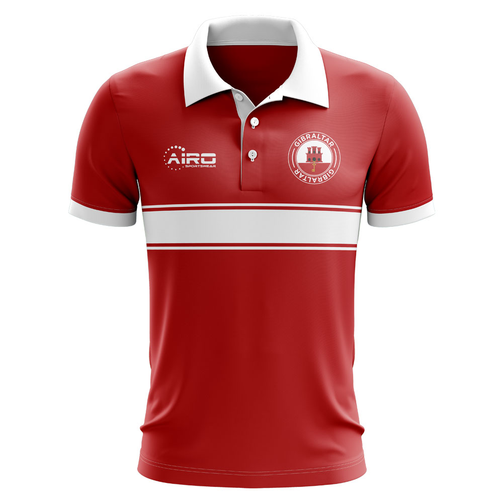 Gibraltar Concept Stripe Polo Shirt (Red) - Kids