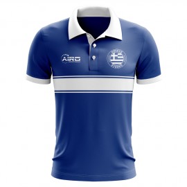 Greece Concept Stripe Polo Shirt (Blue) - Kids