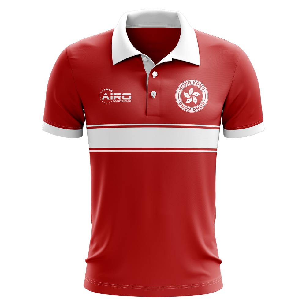 Hong Kong Concept Stripe Polo Shirt (Red) - Kids