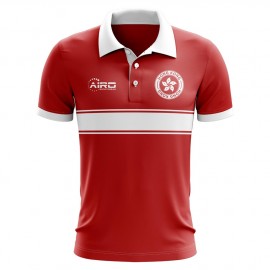 Hong Kong Concept Stripe Polo Shirt (Red) - Kids