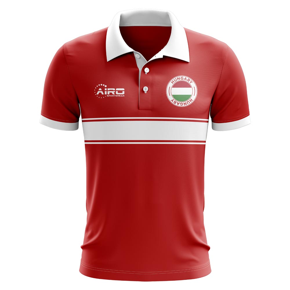 Hungary Concept Stripe Polo Shirt (Red) - Kids