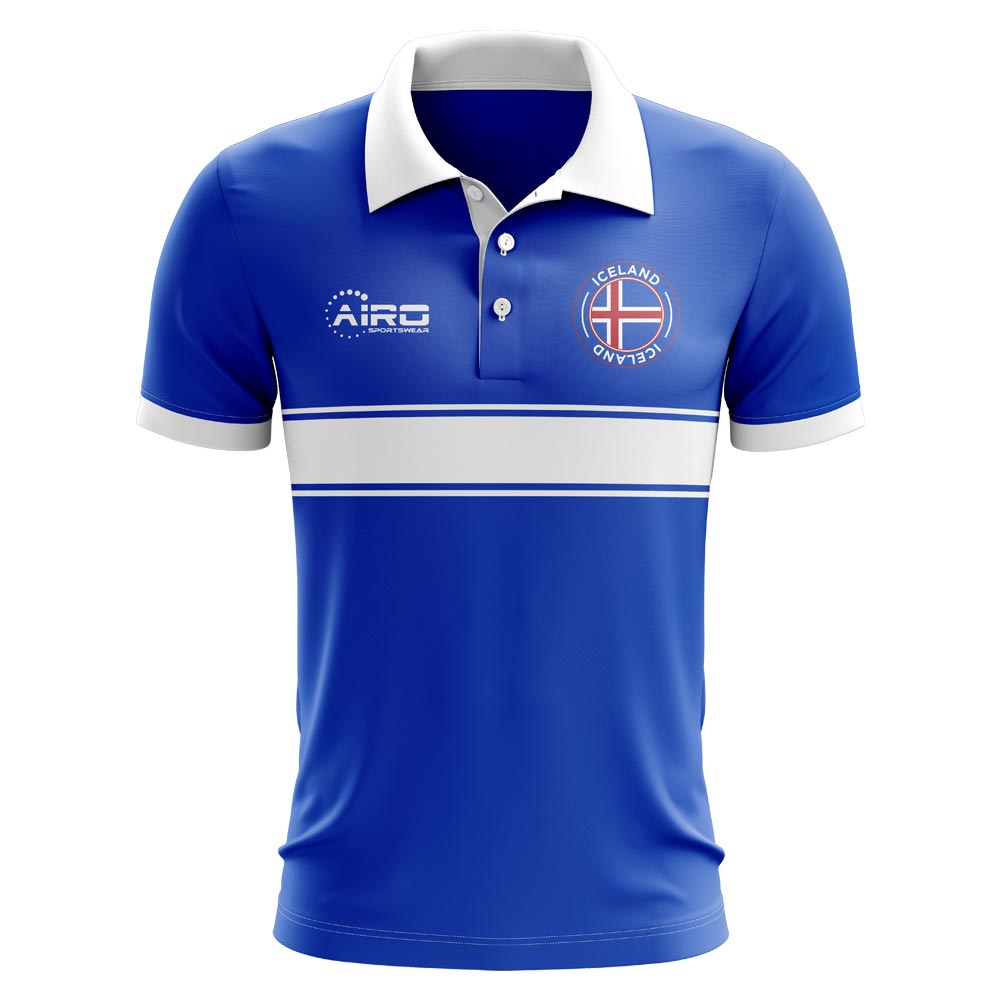 Iceland Concept Stripe Polo Shirt (Blue) - Kids