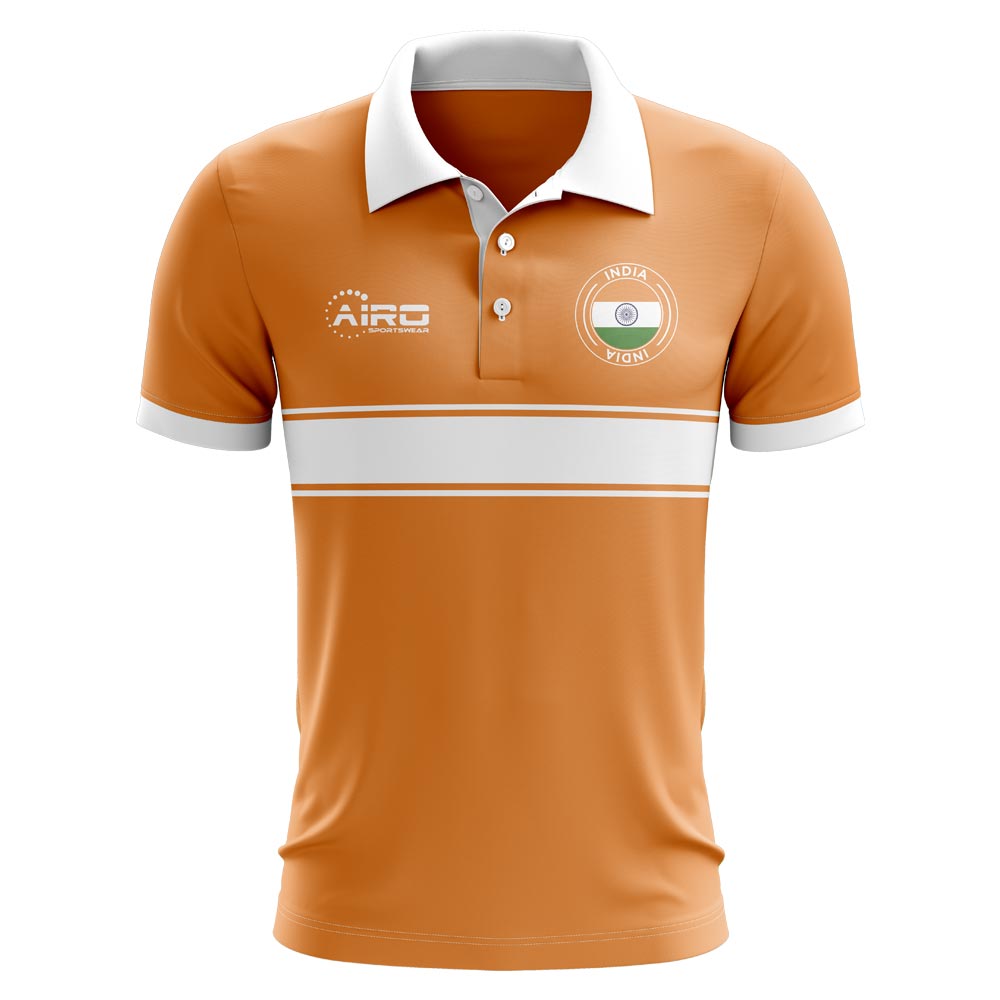 India Concept Stripe Polo Shirt (Orange)