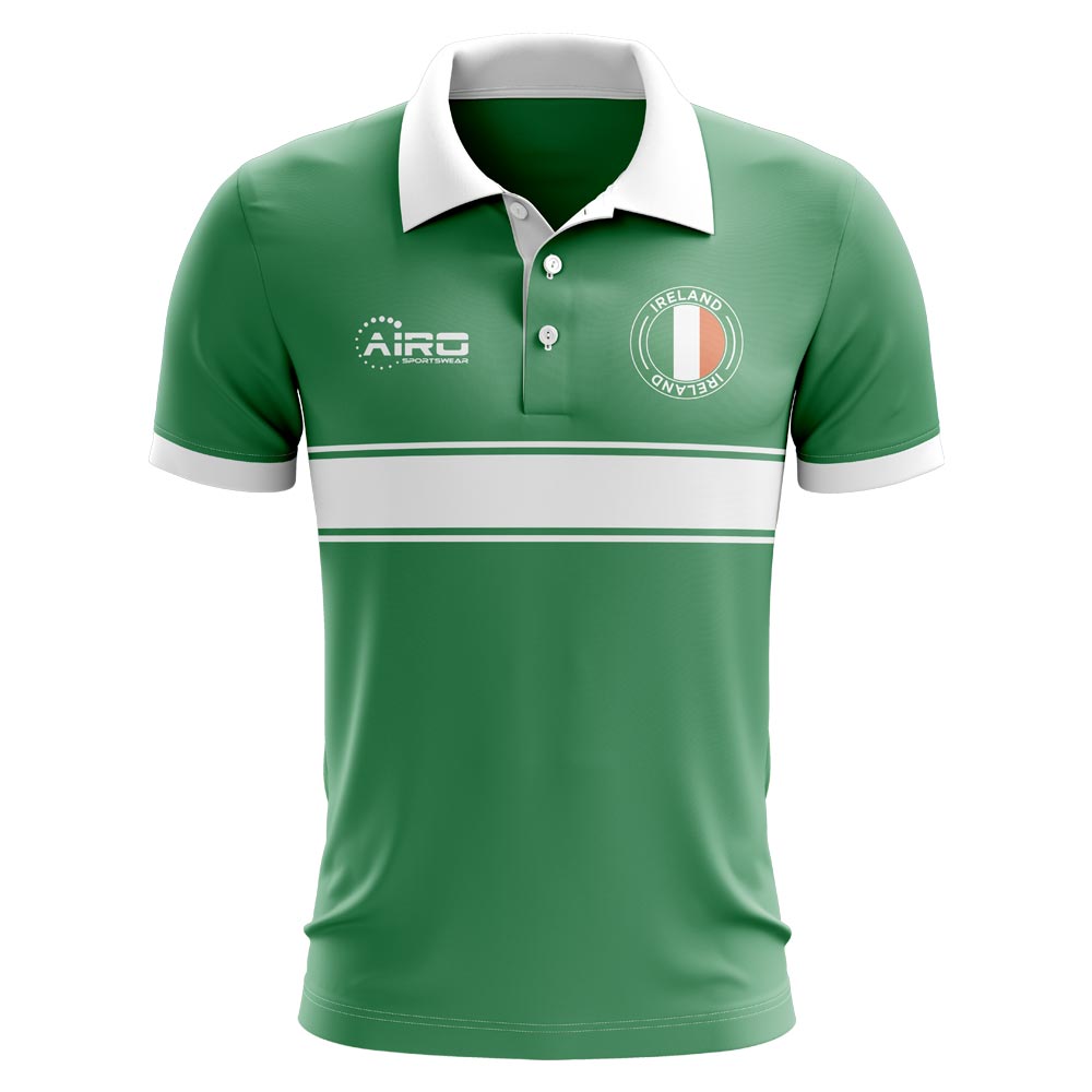 Ireland Concept Stripe Polo Shirt (Green)