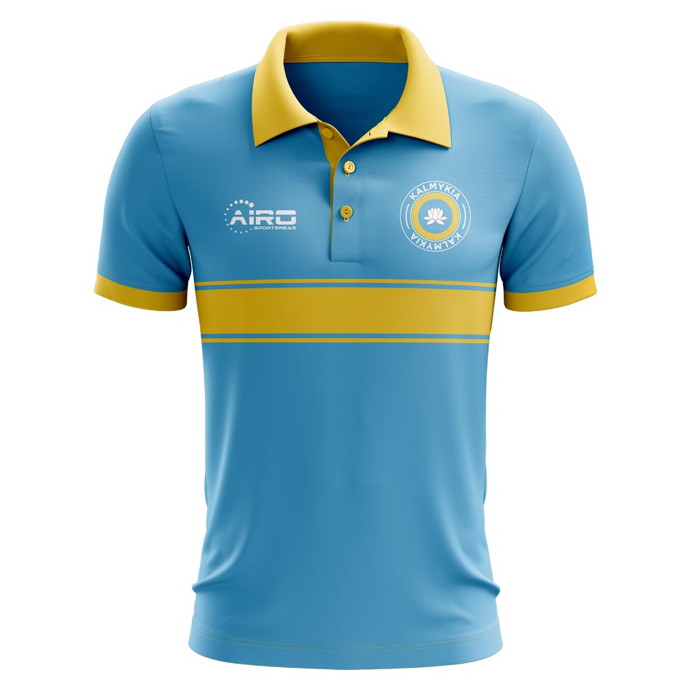 Kalmykia Concept Stripe Polo Shirt (Sky) - Kids