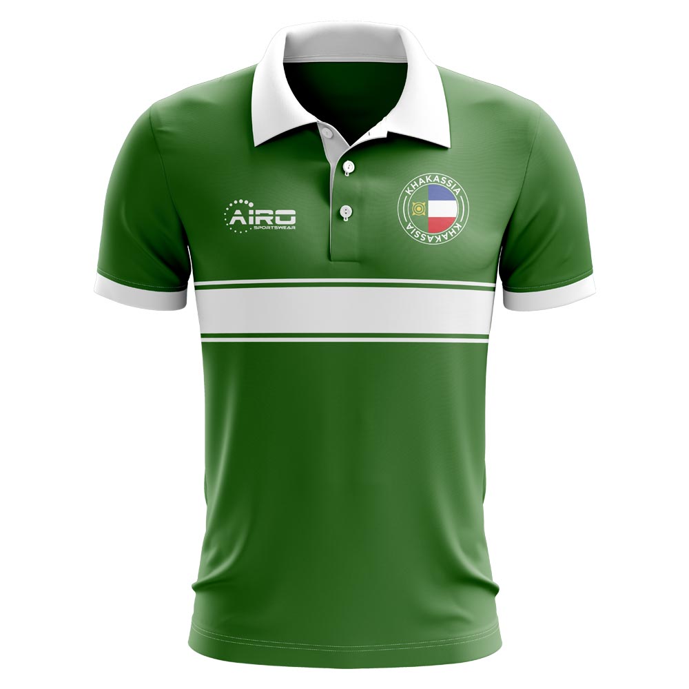 Khakassia Concept Stripe Polo Shirt (Green) - Kids