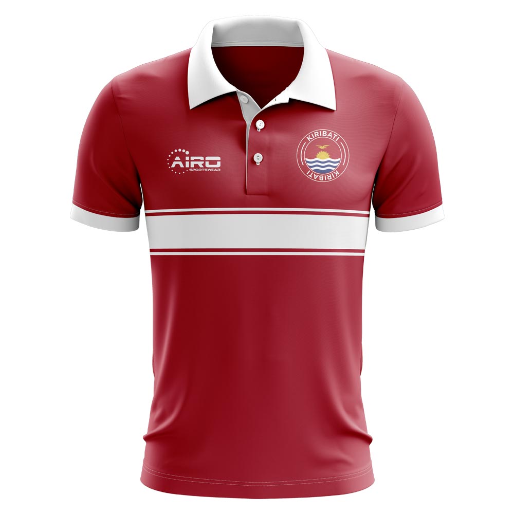 Kiribati Concept Stripe Polo Shirt (Red) - Kids