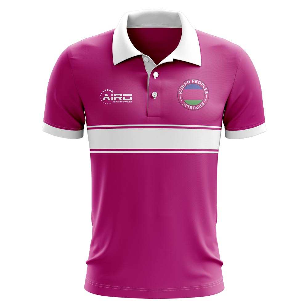 Kuban Peoples Republic Concept Stripe Polo Shirt (Pink) - Kids