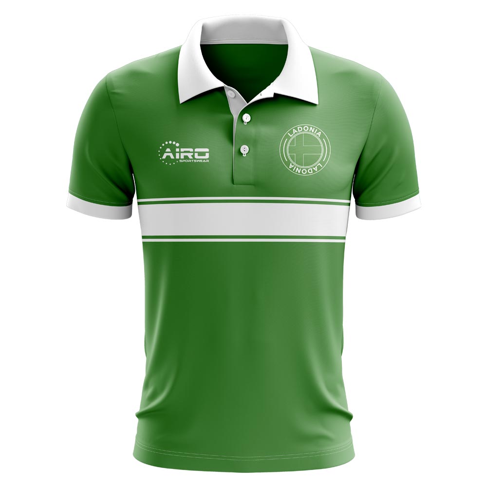 Ladonia Concept Stripe Polo Shirt (Green) - Kids