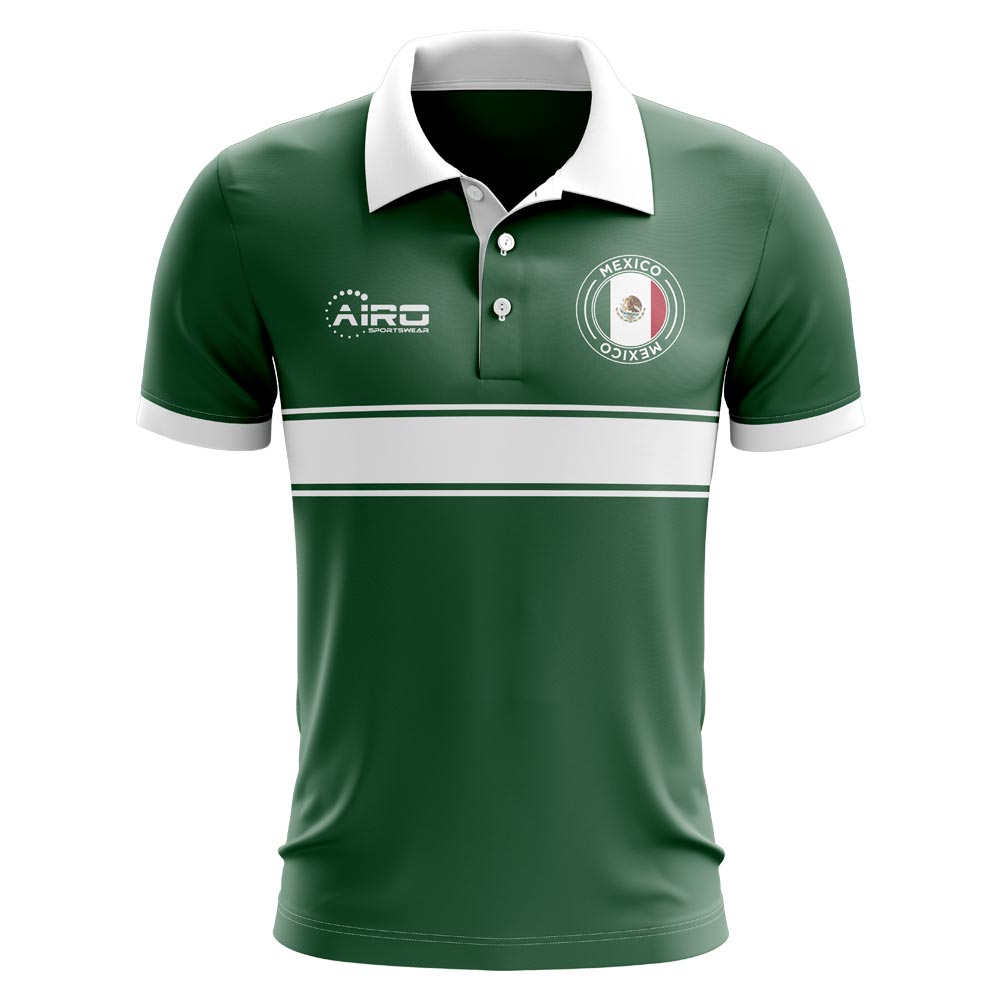 Mexico Concept Stripe Polo Shirt (Green) - Kids