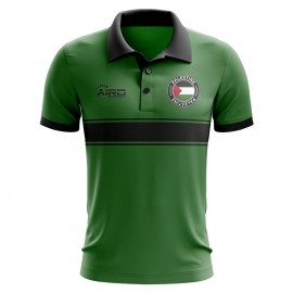 Palestine Concept Stripe Polo Shirt (Green)