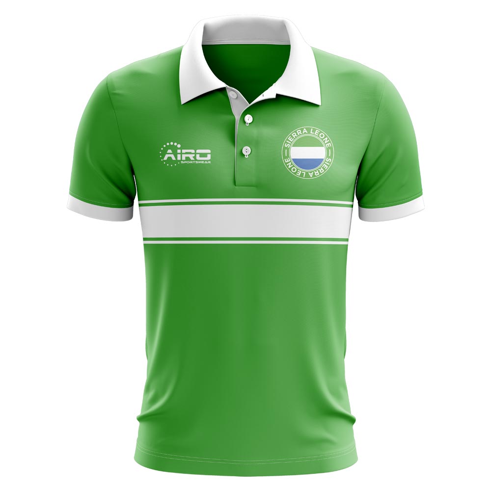 Sierra Leone Concept Stripe Polo Shirt (Green) - Kids