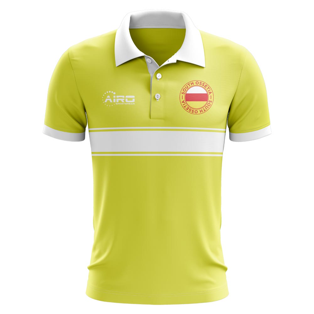 South Ossetia Concept Stripe Polo Shirt (Yellow) - Kids