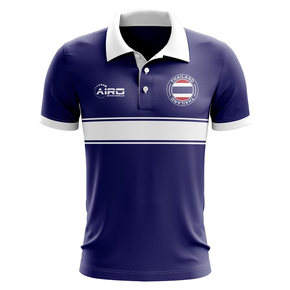 Thailand Concept Stripe Polo Shirt (Navy) - Kids