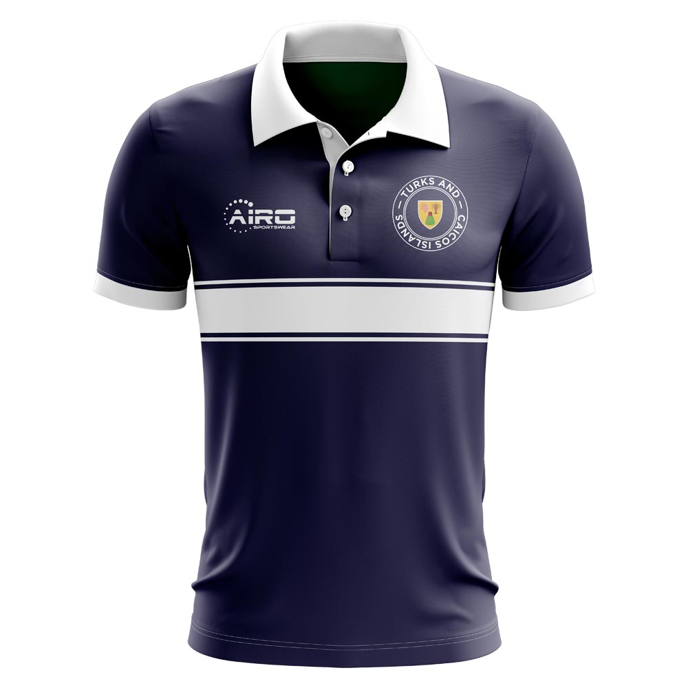 Turks and Caicos Concept Stripe Polo Shirt (Navy)