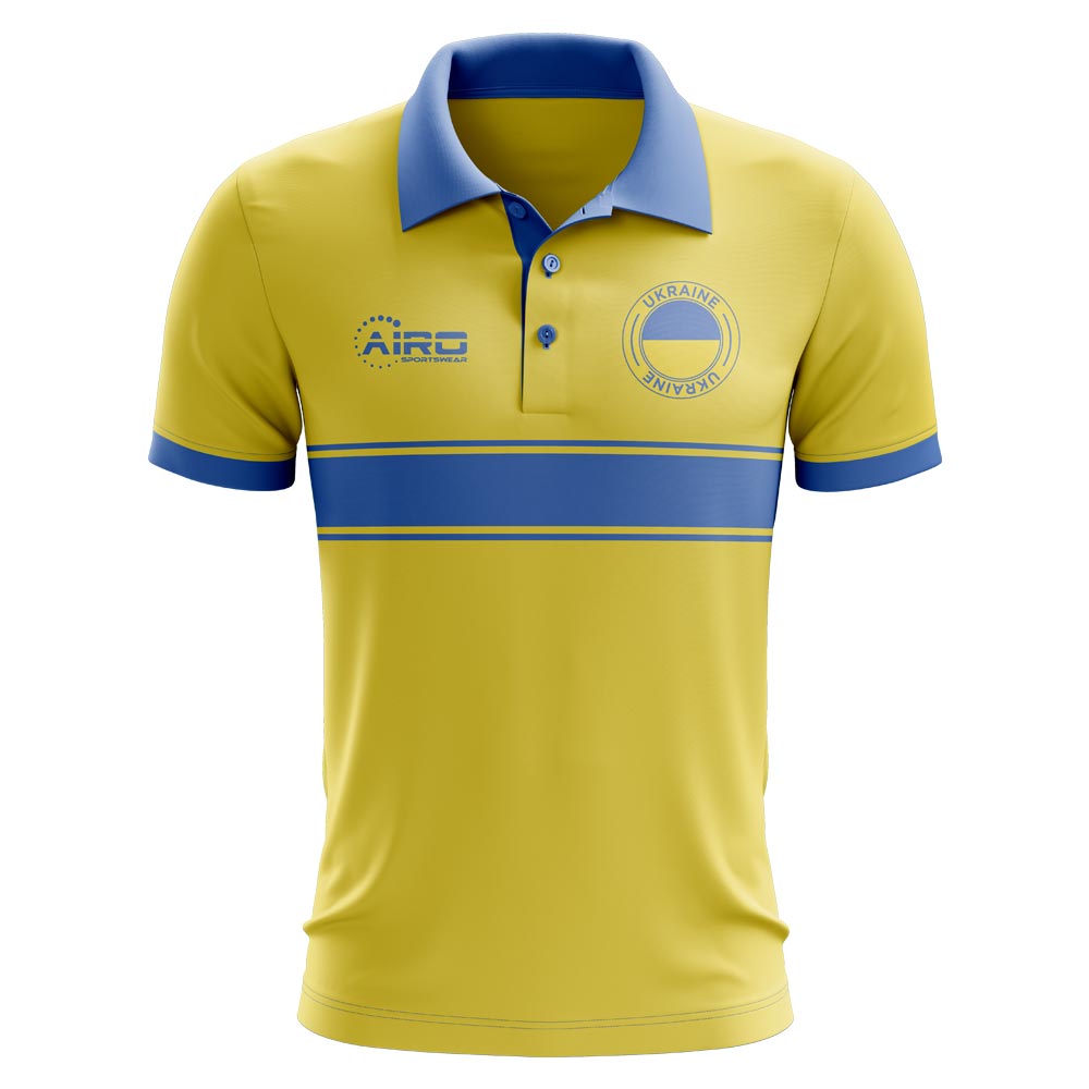 Ukraine Concept Stripe Polo Shirt (Yellow)