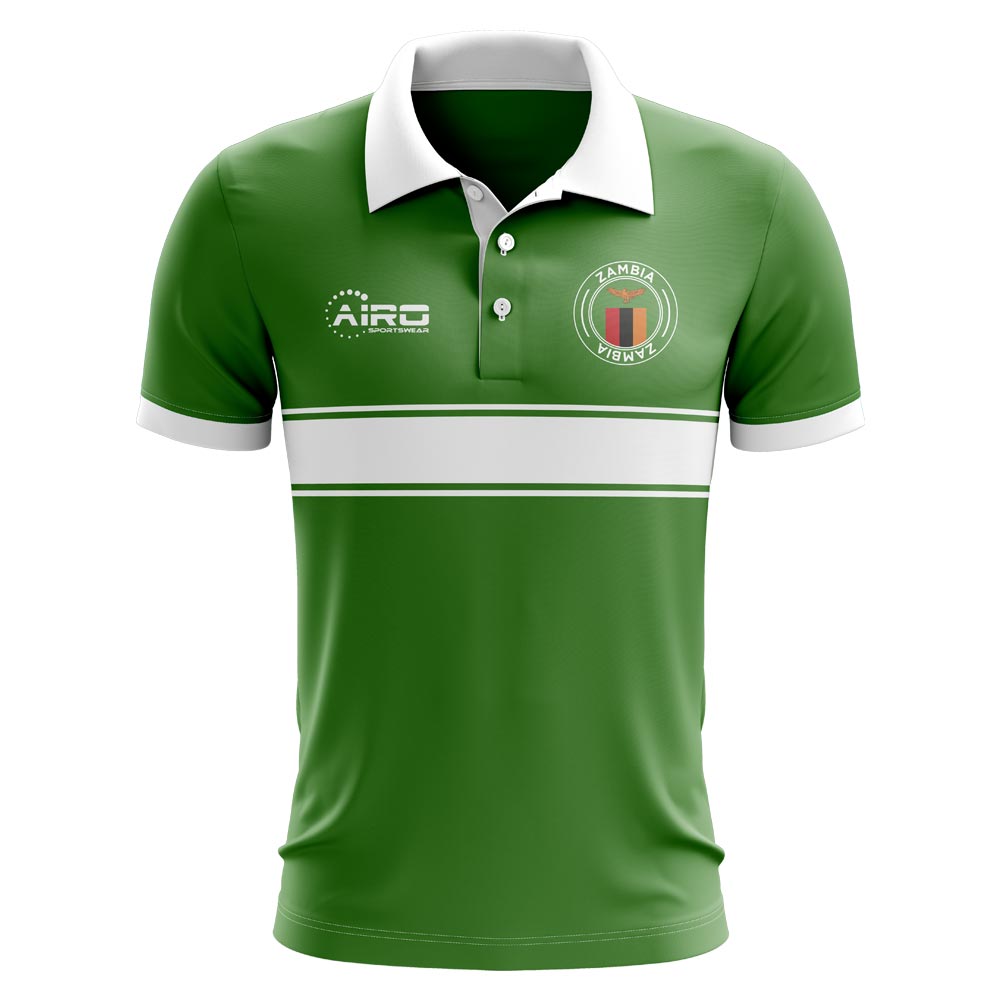Zambia Concept Stripe Polo Shirt (Green) - Kids