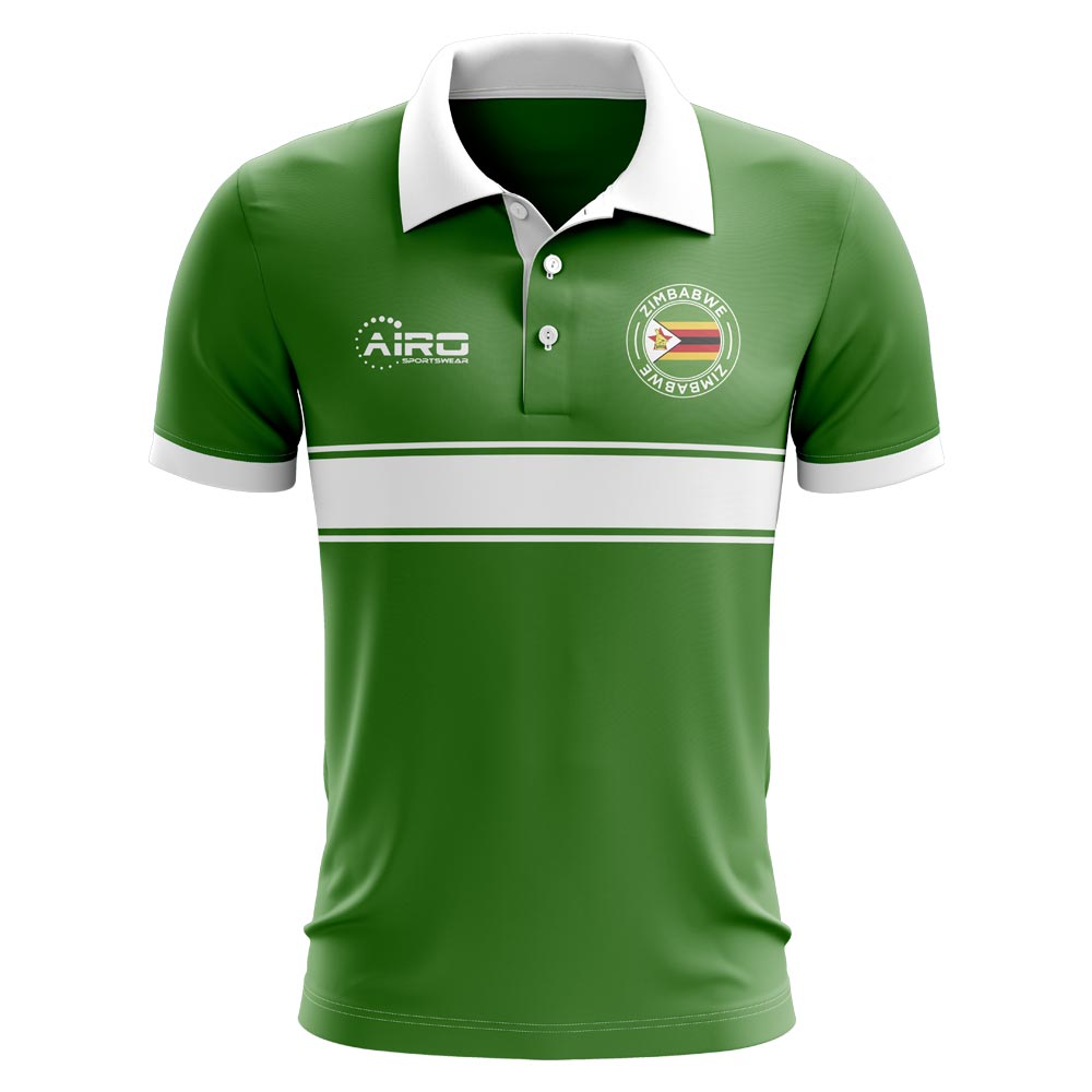 Zimbabwe Concept Stripe Polo Shirt (Green) - Kids