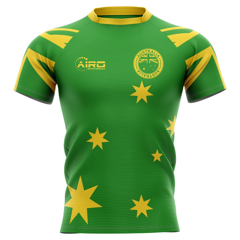 2023-2024 Australia Flag Concept Rugby Shirt - Kids (Long Sleeve)