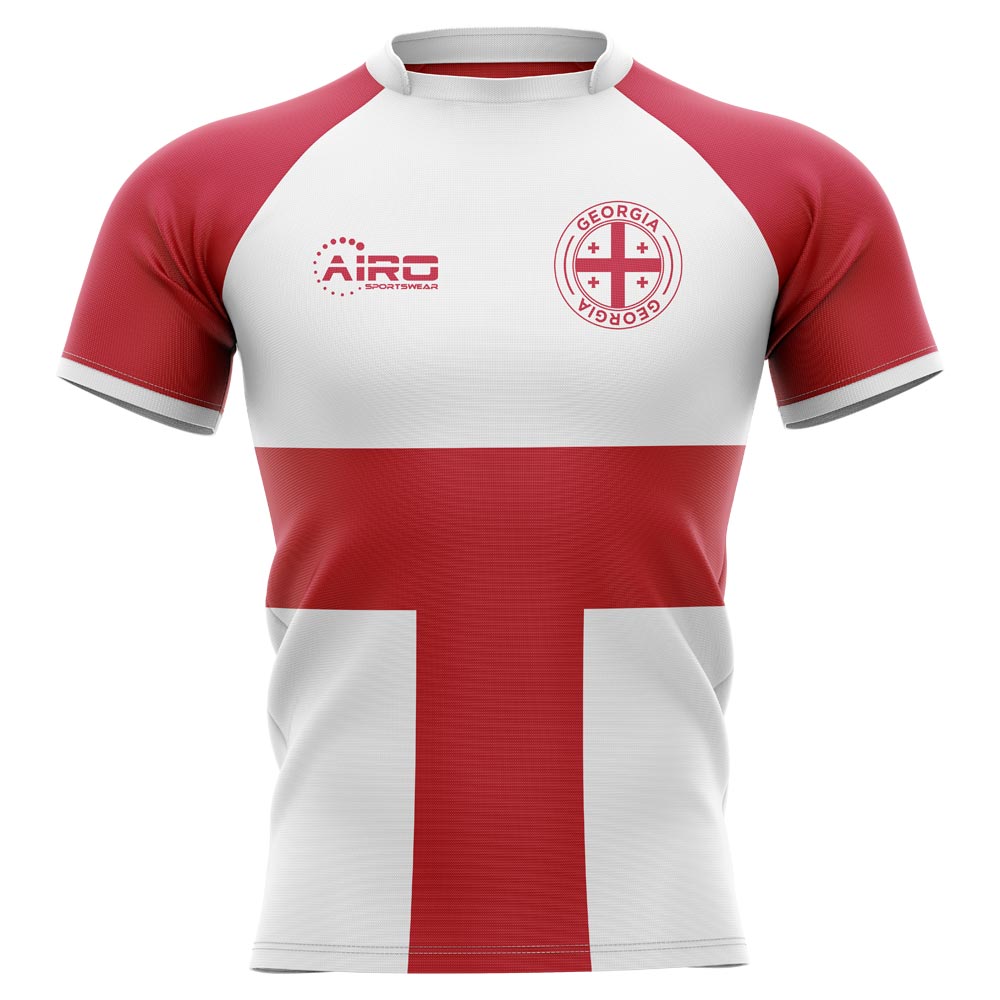 2023-2024 Georgia Flag Concept Rugby Shirt - Adult Long Sleeve