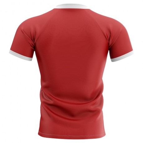 2023-2024 Tonga Flag Concept Rugby Shirt - Kids (Long Sleeve)