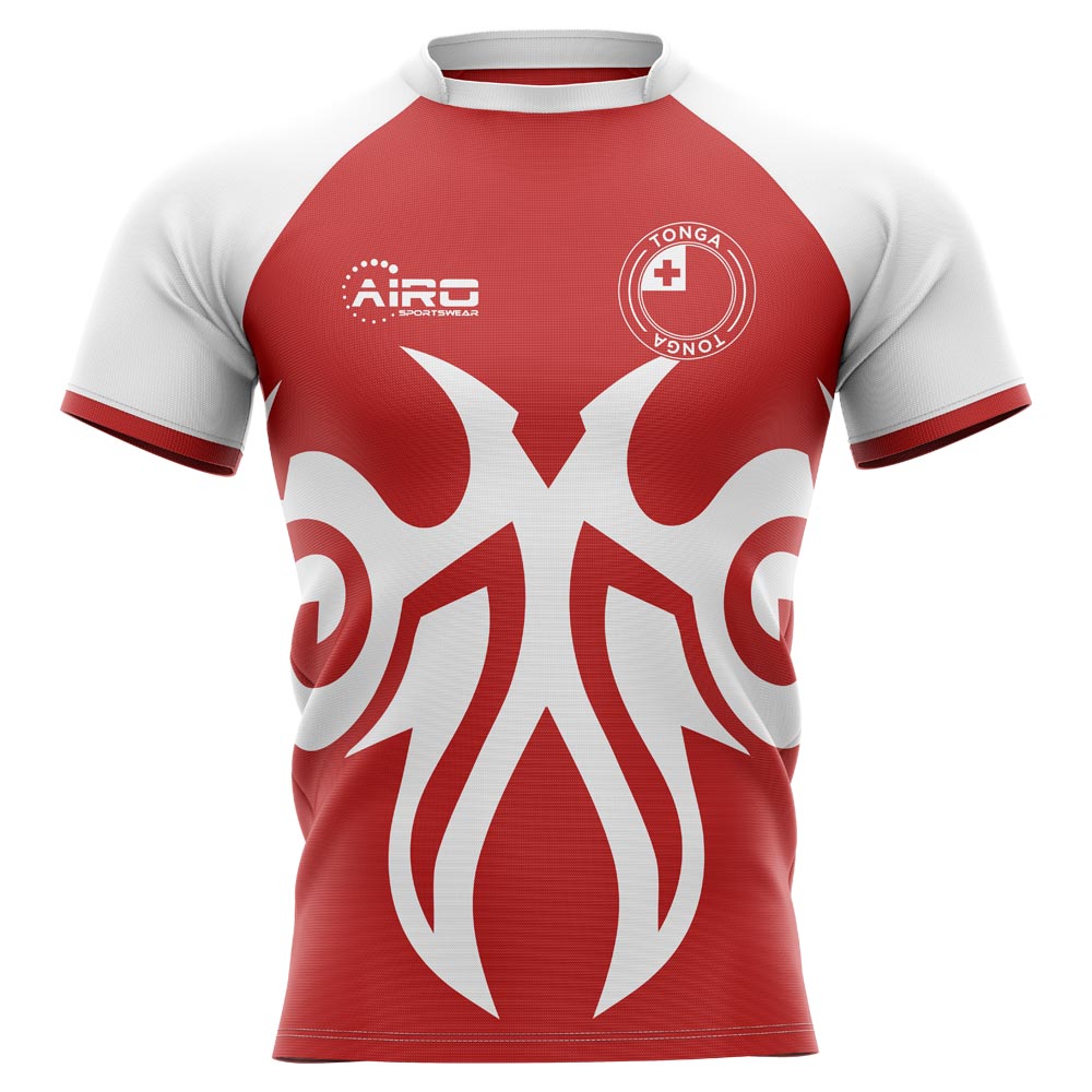 2023-2024 Tonga Home Concept Rugby Shirt - Adult Long Sleeve