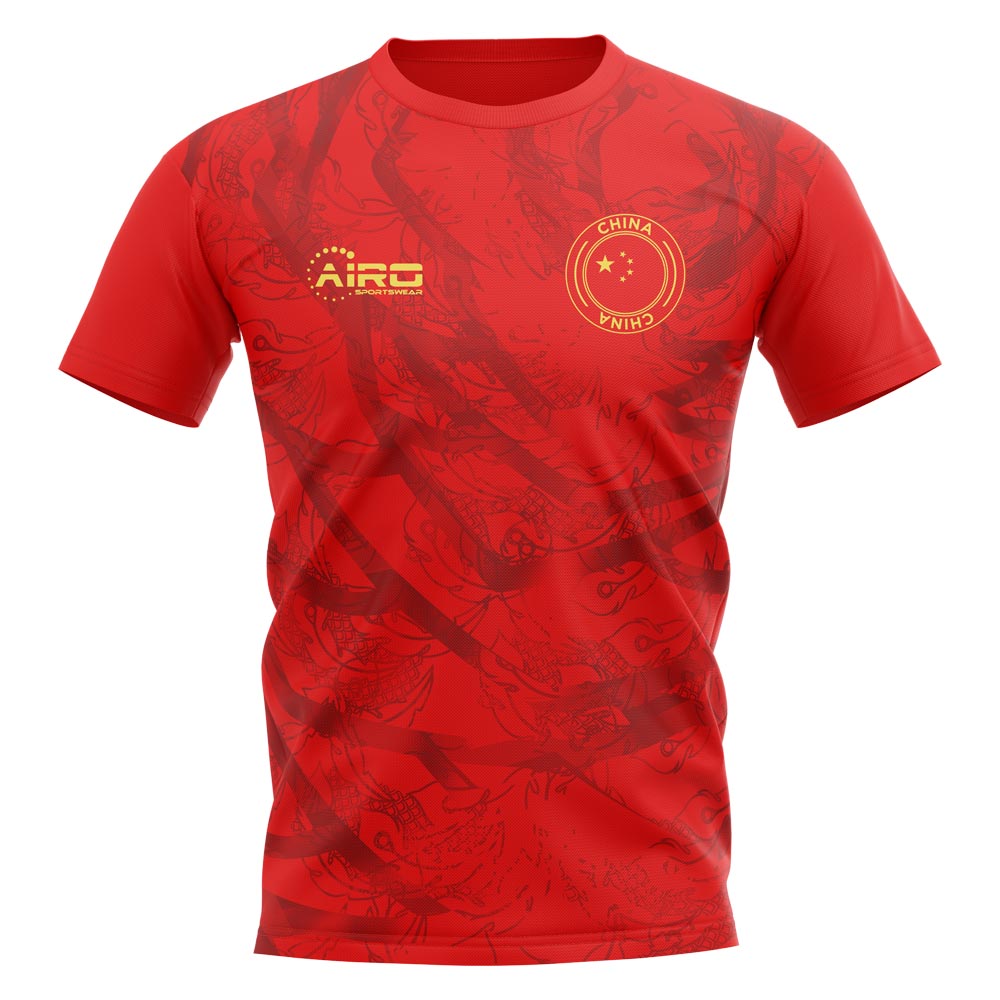 2025-2026 China Home Concept Football Shirt - Kids (Long Sleeve)