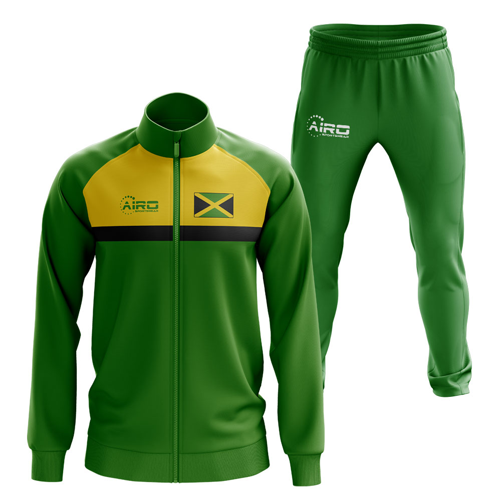 Jamaica Concept Football Tracksuit Green