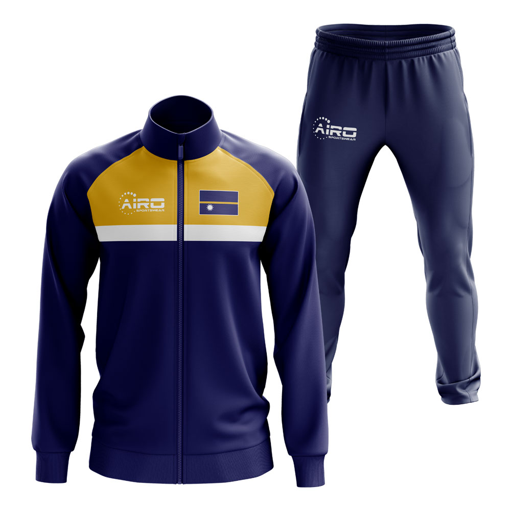 Nauru Concept Football Tracksuit (Navy)