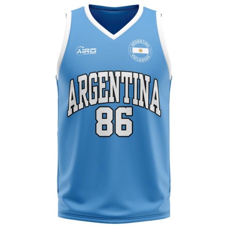 Argentina Home Concept Basketball Shirt - Kids (Long Sleeve)