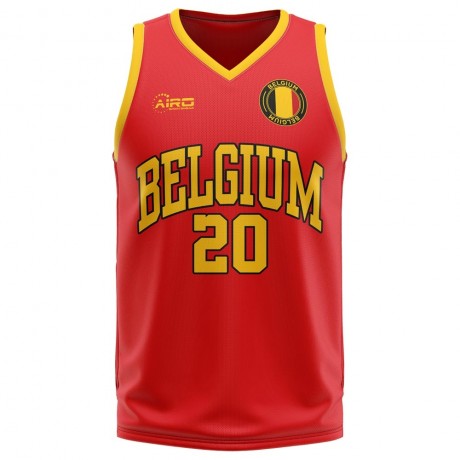 Belgium Home Concept Basketball Shirt - Little Boys