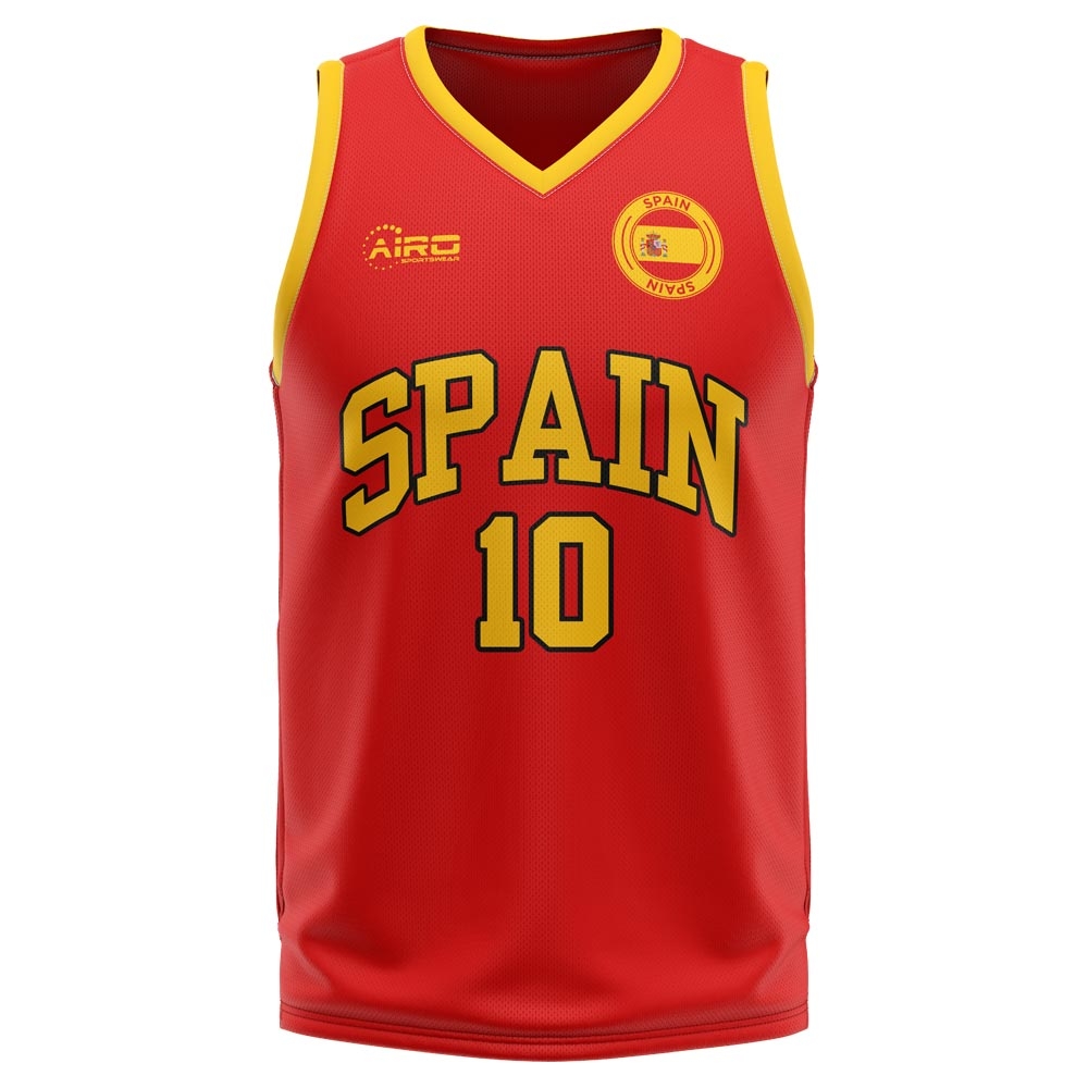 Spain Home Concept Basketball Shirt - Kids