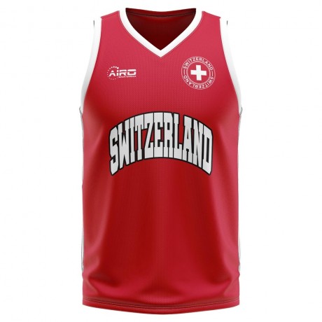 Switzerland Home Concept Basketball Shirt