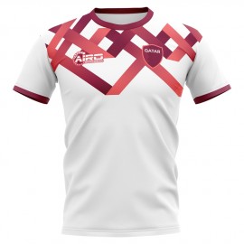 2023-2024 Qatar Home Concept Football Shirt - Kids (Long Sleeve)