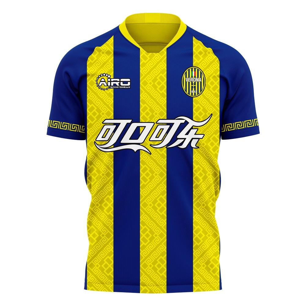 Hellas Verona 2023-2024 Home Concept Football Kit (Airo) - Kids (Long Sleeve)