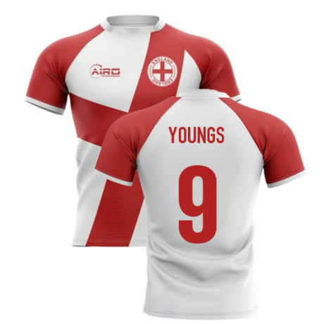 2023-2024 England Flag Concept Rugby Shirt (Youngs 9)