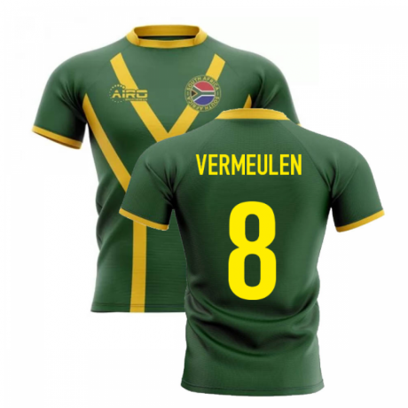 2023-2024 South Africa Springboks Flag Concept Rugby Shirt (Vermeulen 8)