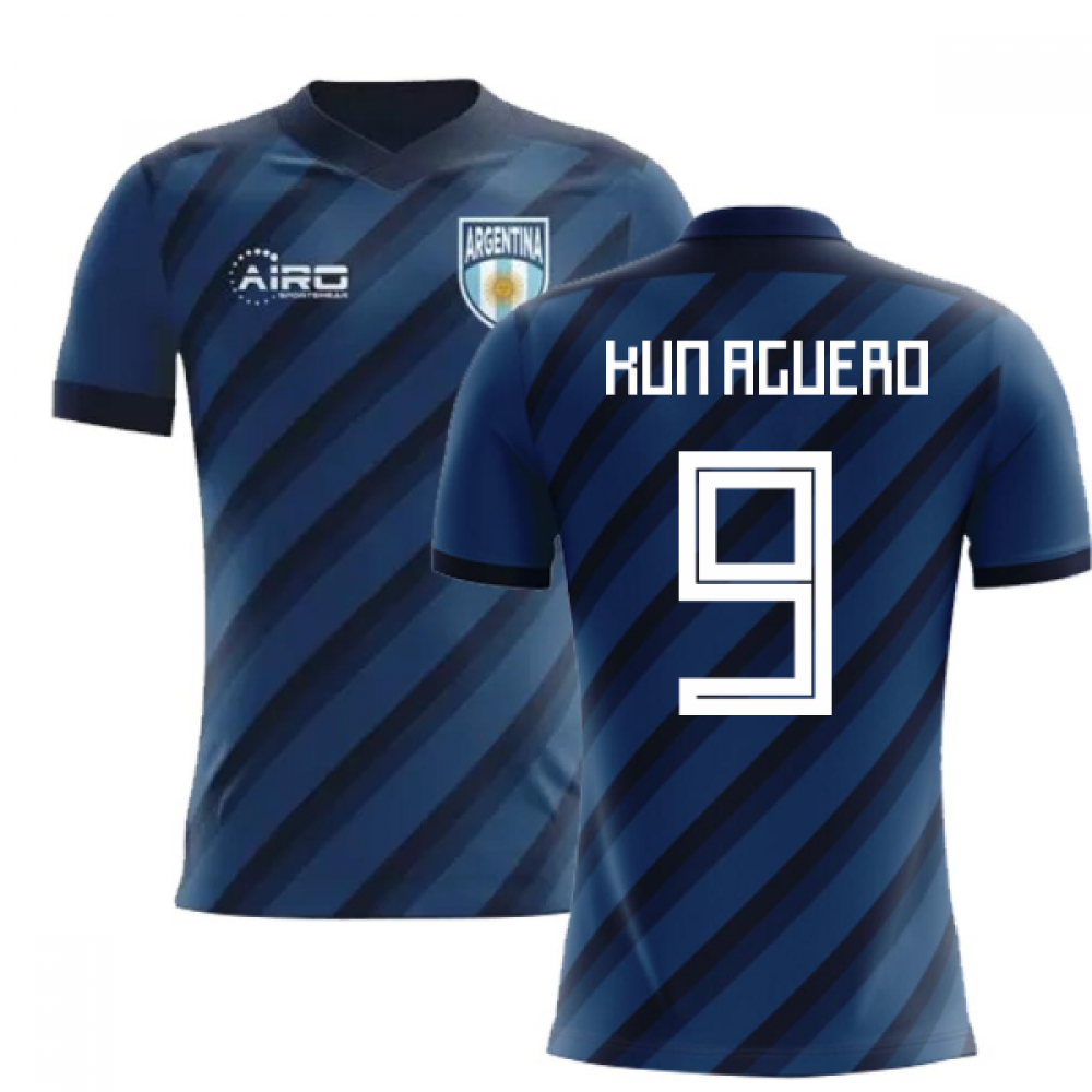 2025-2026 Argentina Away Concept Football Shirt (Kun Aguero 9) - Kids