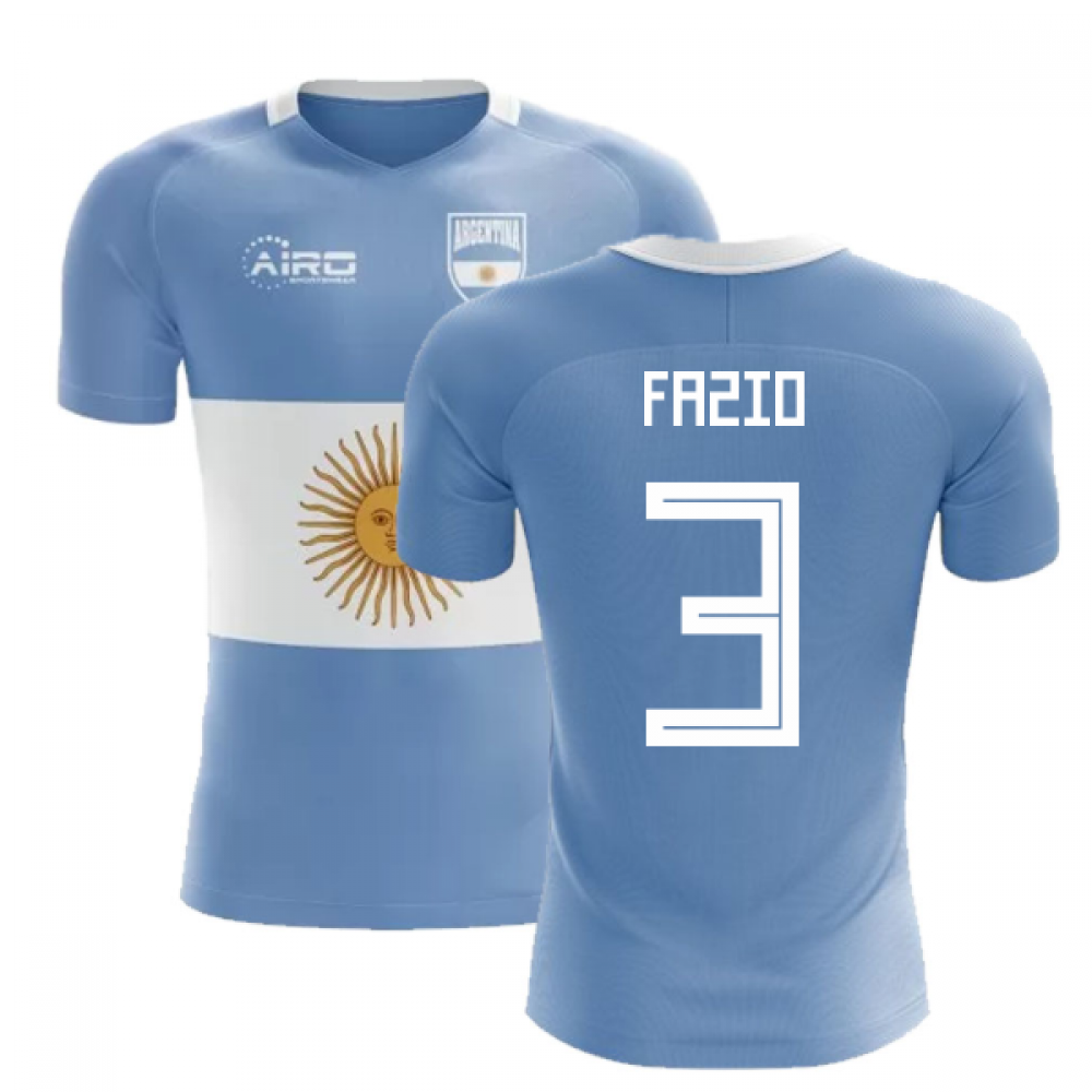 2025-2026 Argentina Flag Concept Football Shirt (Fazio 3)