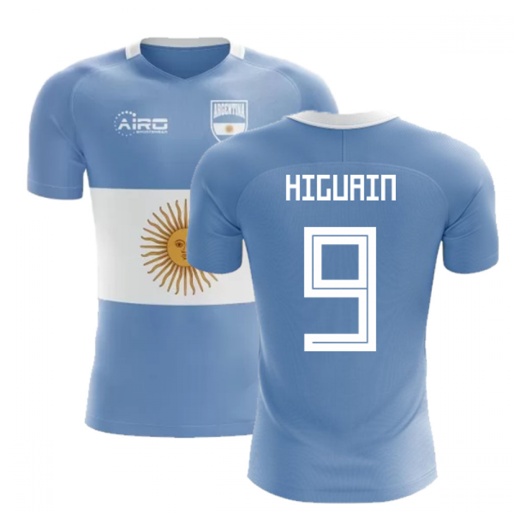 2025-2026 Argentina Flag Concept Football Shirt (Higuain 9) - Kids