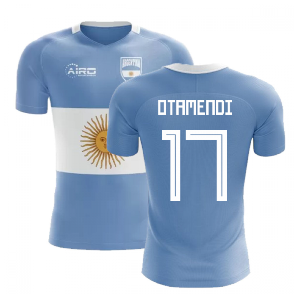 20232024 Argentina Flag Concept Football Shirt (Otamendi 17) Kids