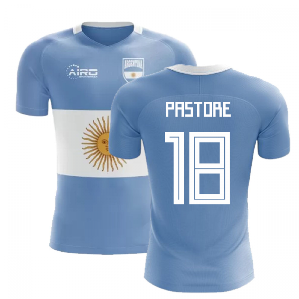 2025-2026 Argentina Flag Concept Football Shirt (Pastore 18)