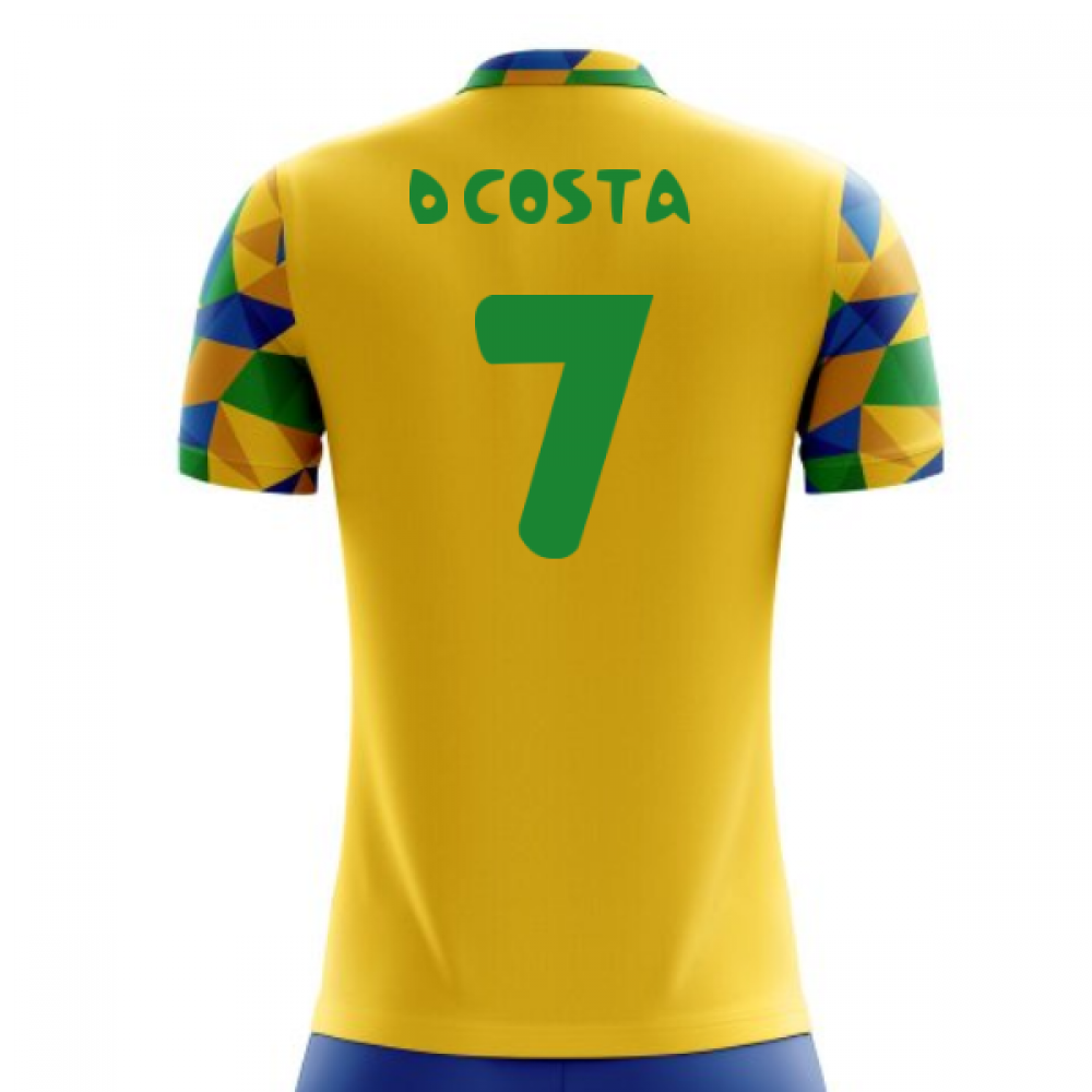 2023-2024 Brazil Home Concept Football Shirt (D Costa 7) - Kids