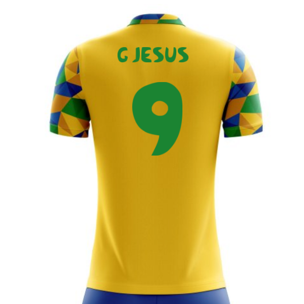 2023-2024 Brazil Home Concept Football Shirt (G Jesus 9) - Kids