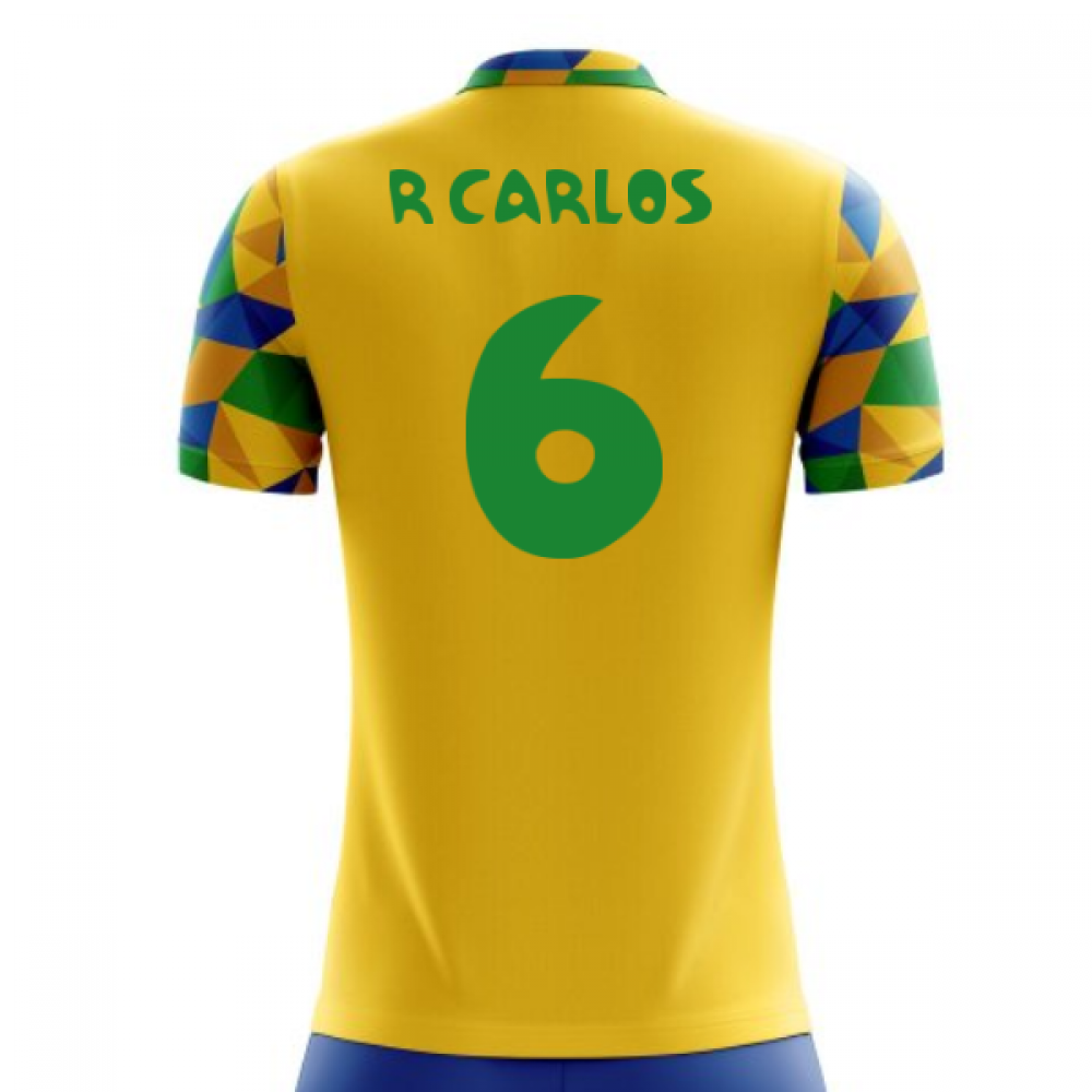 2023-2024 Brazil Home Concept Football Shirt (R Carlos 6) - Kids